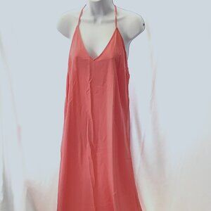 Old Navy Coral Maxi Slip Dress Size Large